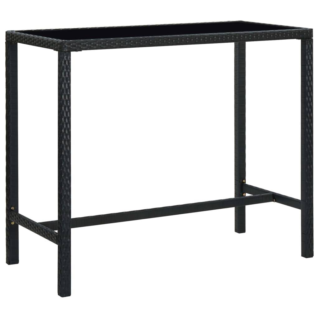 Helloshop26 - Ensemble de bar de jardin 7 pièces et coussins résine tressée noir - Imagen 5