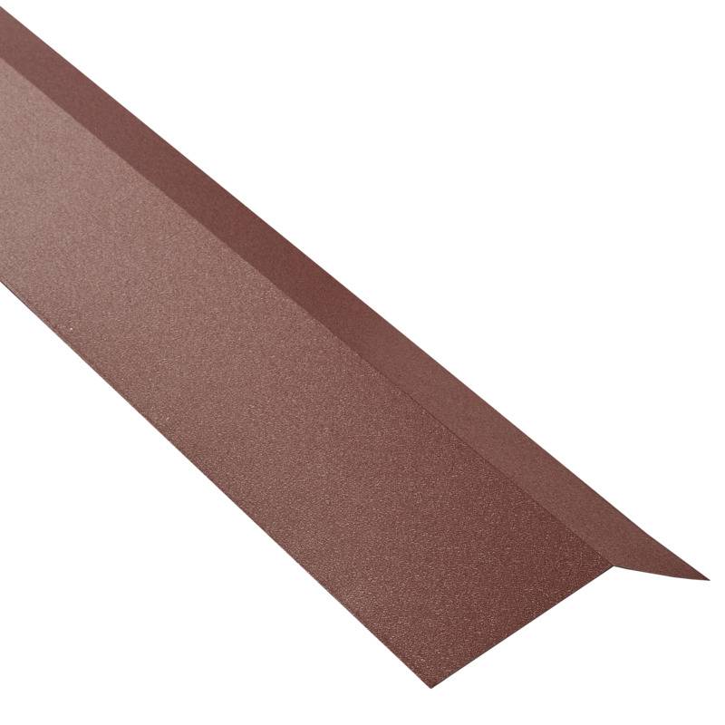 Bris de gouttière toiture acier galvanisé laqué mat aspect tuile L 1,20 m - Coloris - Brun rouge mat, Longueur - 1,20 m