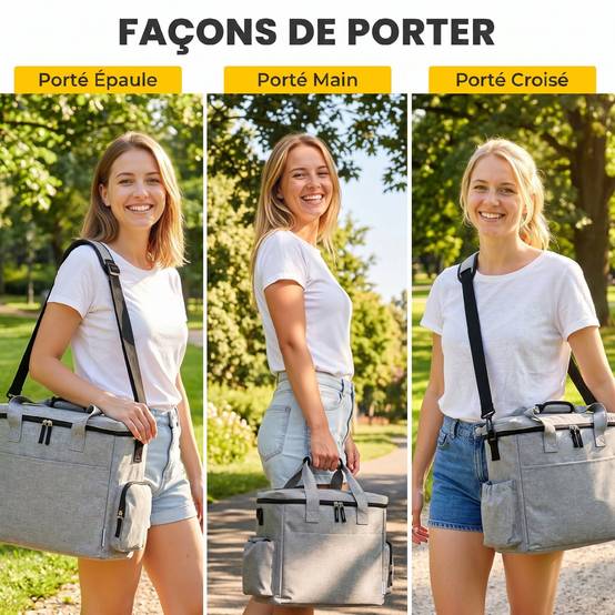 Sac de transport pour chien tissu cationique gris clair 38 x 17 x 35 cm - PANGIVO - Image 9