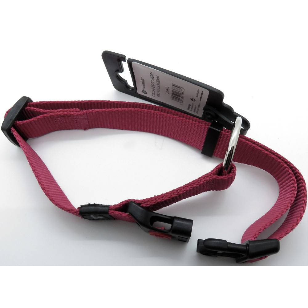 Collier Ziggi rouge cerise 40 -55 cm. 20 MM . taille M. pour chien. - Imagen 2