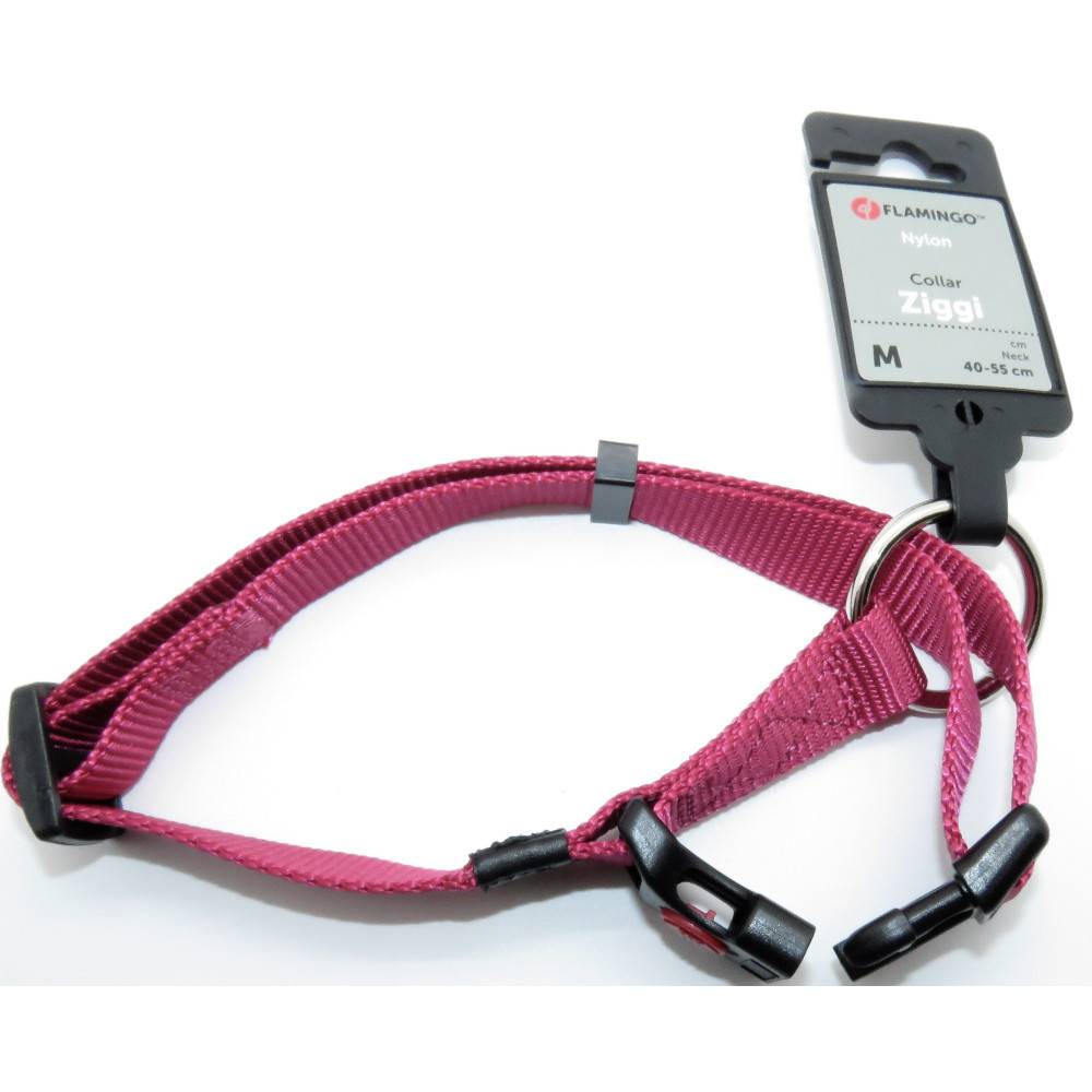 Collier Ziggi rouge cerise 40 -55 cm. 20 MM . taille M. pour chien. - Imagen 3