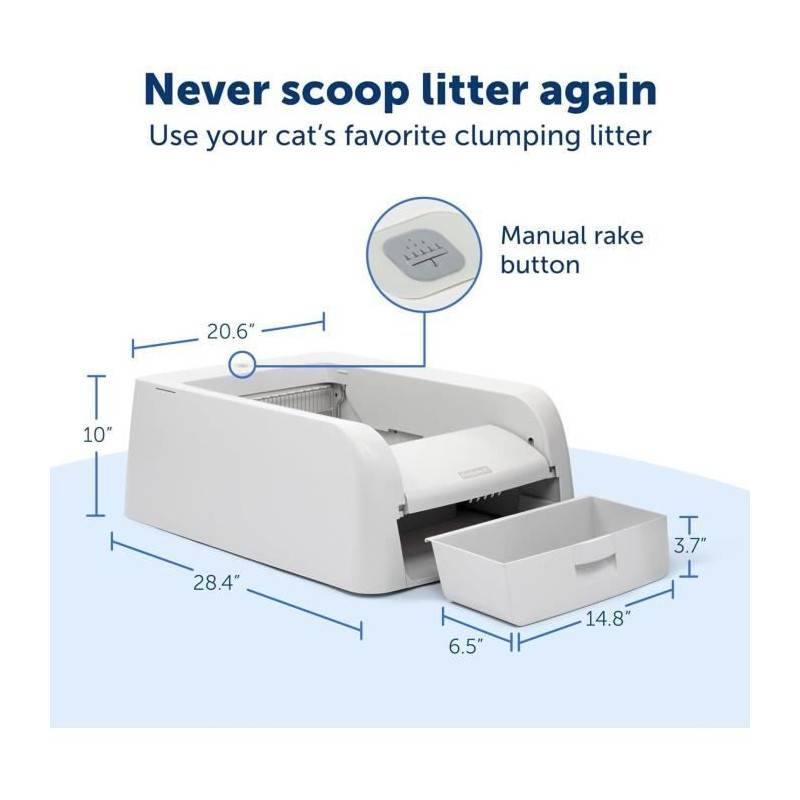 Petsafe - Litiere Autonettoyante - Petsafe - Clumping - Connecté - Blanc - Image 4
