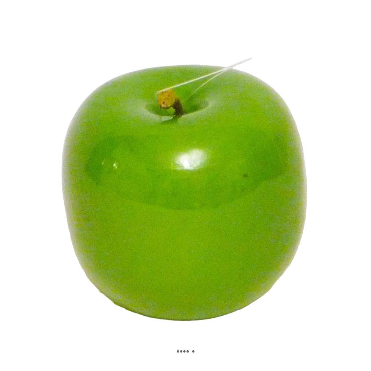 Artificielles - Pomme artificielle Verte brillante D 7.5 cm, 10g Superbe en décoration - Imagen 1