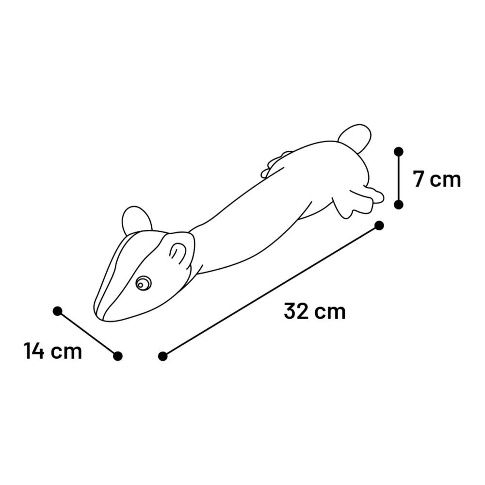 Peluche Mouffette Shaky 32 cm, jouet pour chien - Image 4