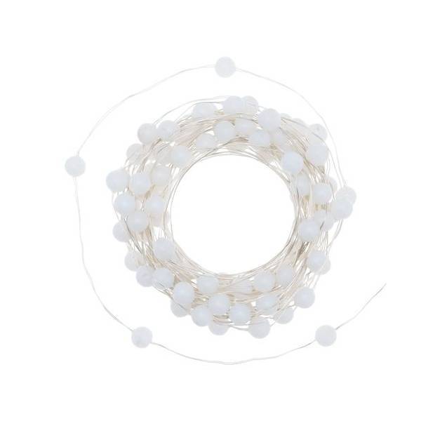 Lotti - Guirlande lumineuse mini sphère 10M 100 micro LED multicolore câble métallique argenté IP44  Lotti - Imagen 7