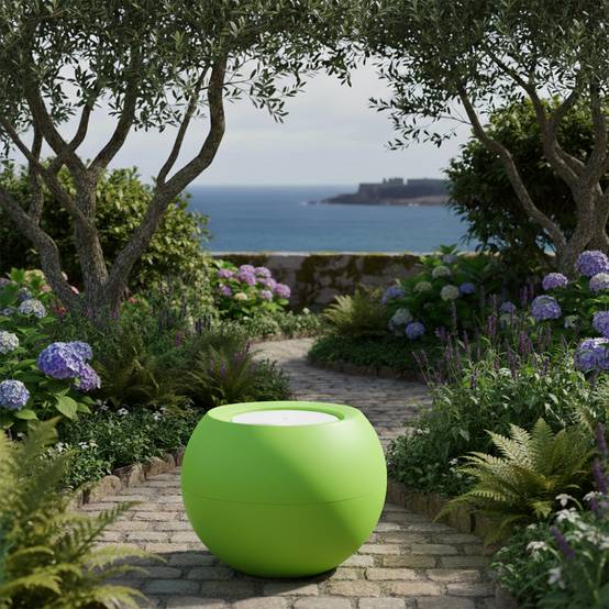 Table de jardin ronde querida hauteur 70 cm - plast'up rotomoulage - Imagen 4