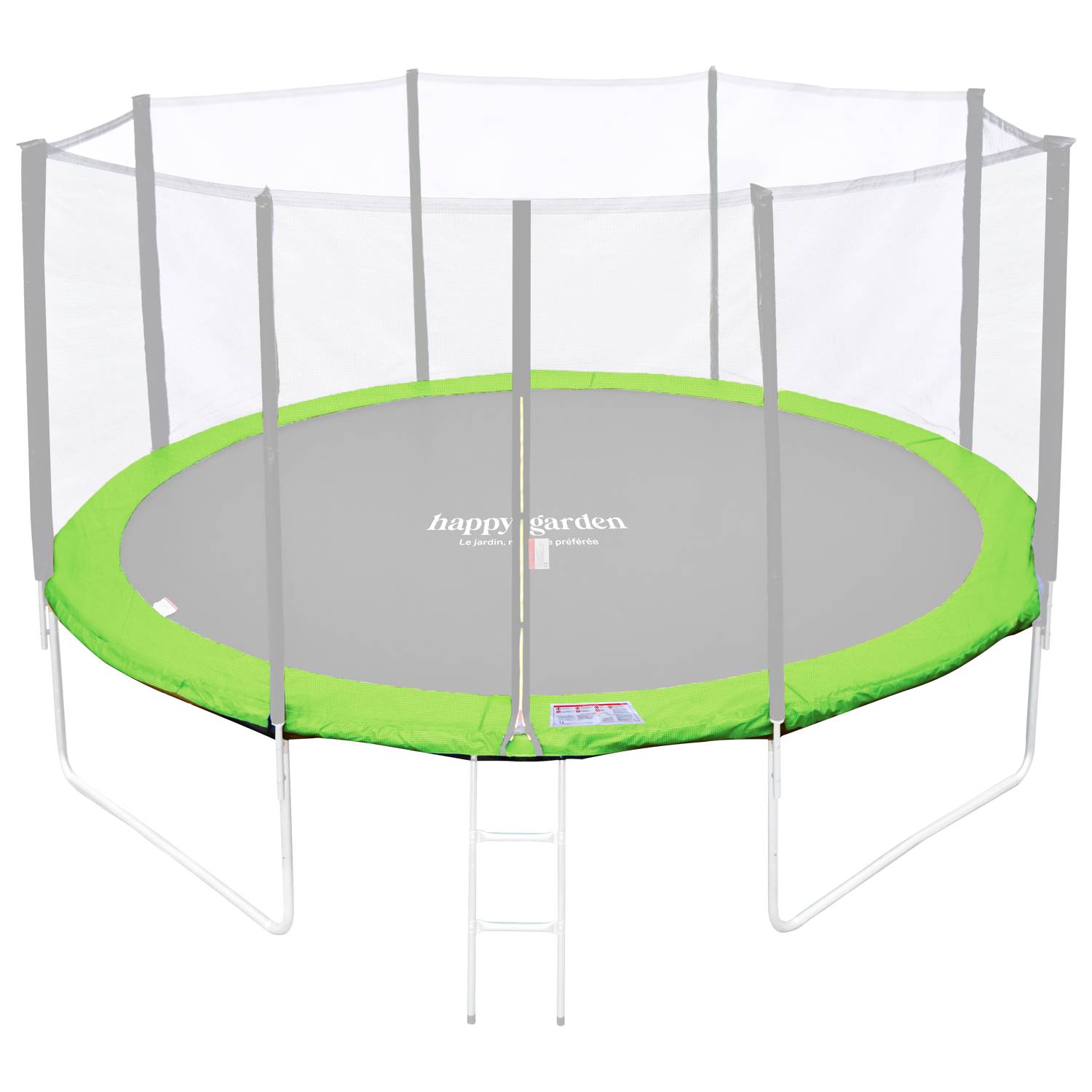 Happy Garden - Matelas de protection réversible pour trampoline Ø370cm PERTH - vert/bleu - HAPPY GARDEN - Imagen 5
