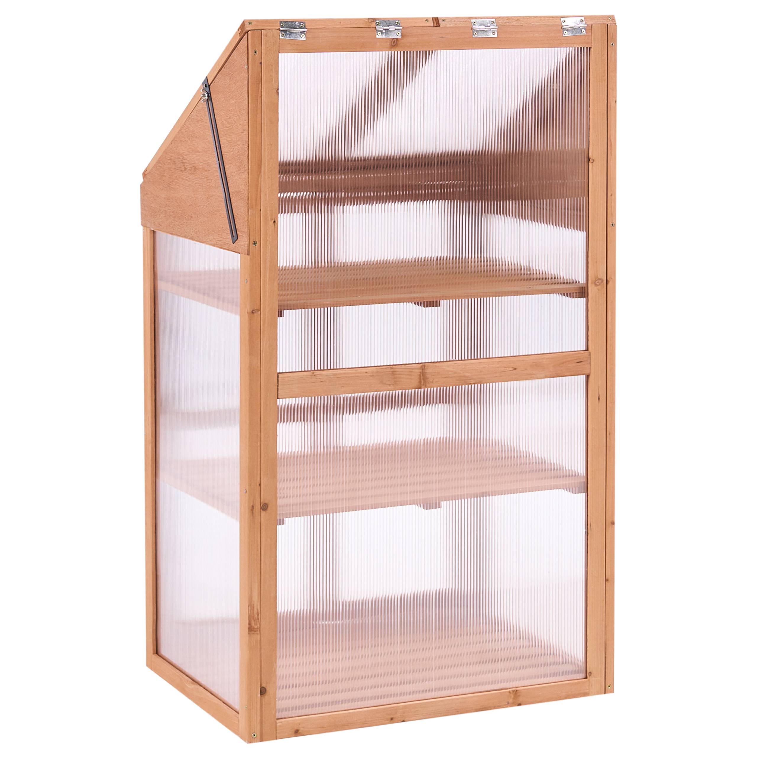 Beliani - Serre de balcon Bois de sapin Marron clair VOLVERA - 67x49x114- Beliani - Image 7