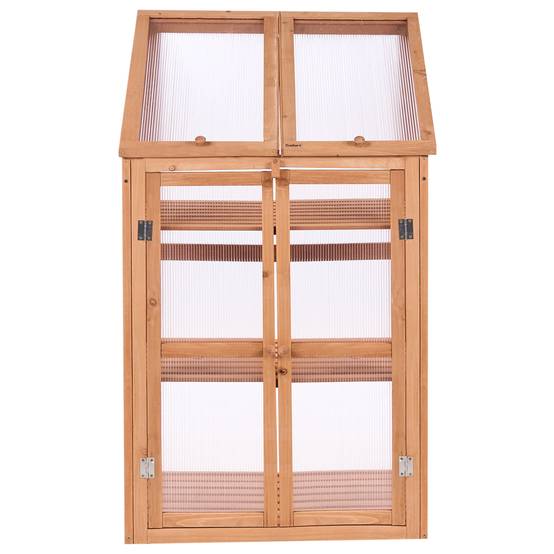 Beliani - Serre de balcon Bois de sapin Marron clair VOLVERA - 67x49x114- Beliani - Image 6