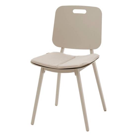 Hesperide - Lot de 2 chaises de jardin "Terzano" argile & beige aluminium Hespéride - Image 2