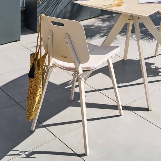 Hesperide - Lot de 2 chaises de jardin "Terzano" argile & beige aluminium Hespéride - Image 4