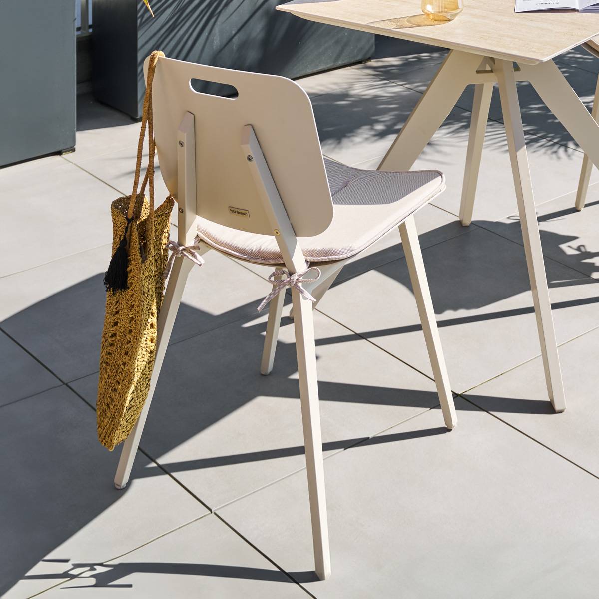 Hesperide - Lot de 2 chaises de jardin "Terzano" argile & beige aluminium Hespéride - Image 4