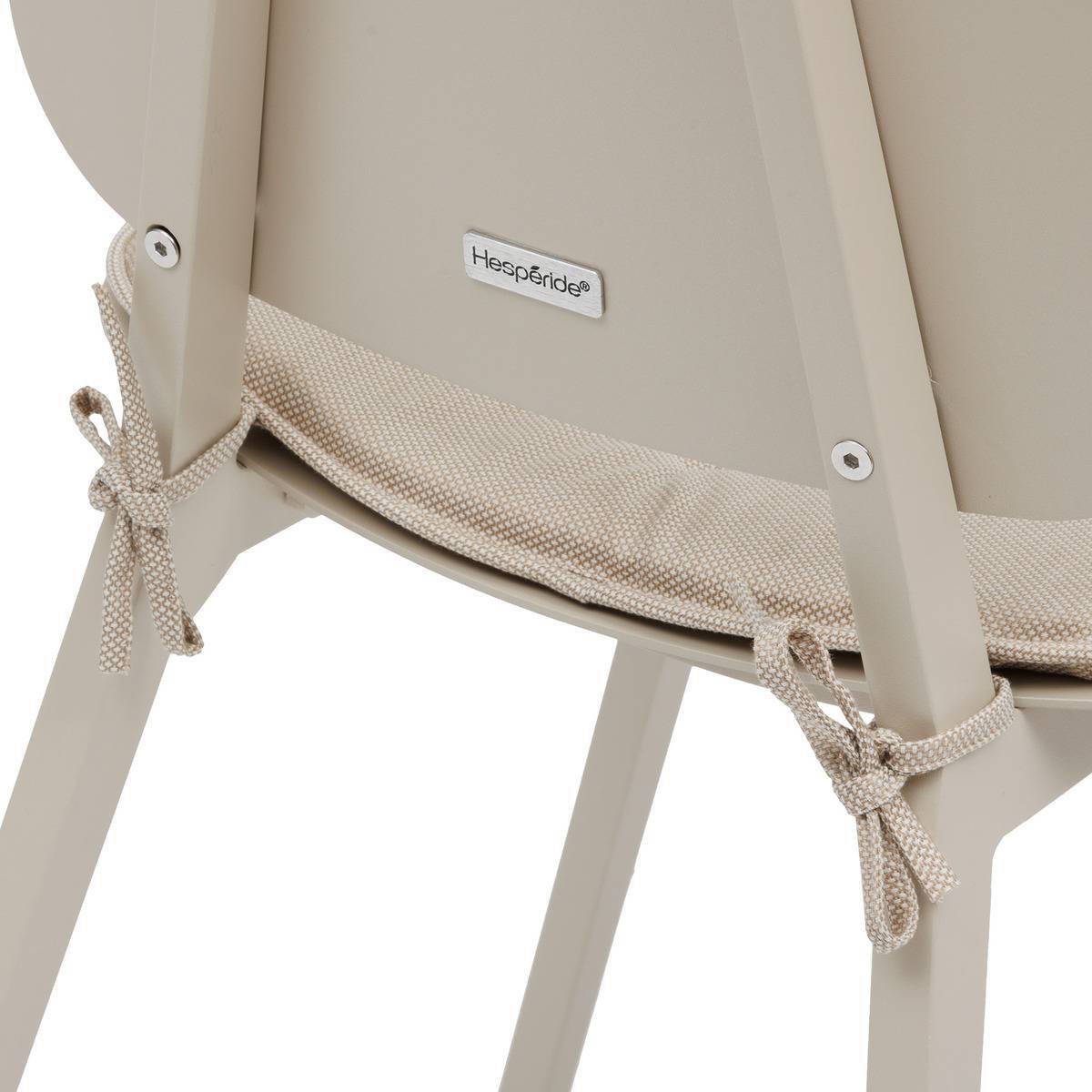 Hesperide - Lot de 2 chaises de jardin "Terzano" argile & beige aluminium Hespéride - Image 3