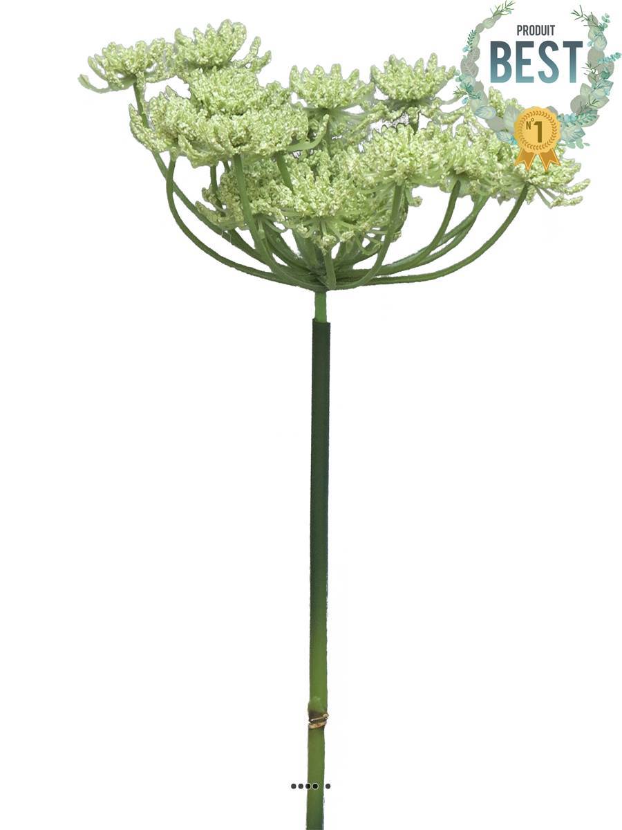 Artificielles - Fleur de carotte sauvage artificielle en tige, H72cm Crème vert - BEST - couleur: Crème vert - Imagen 1