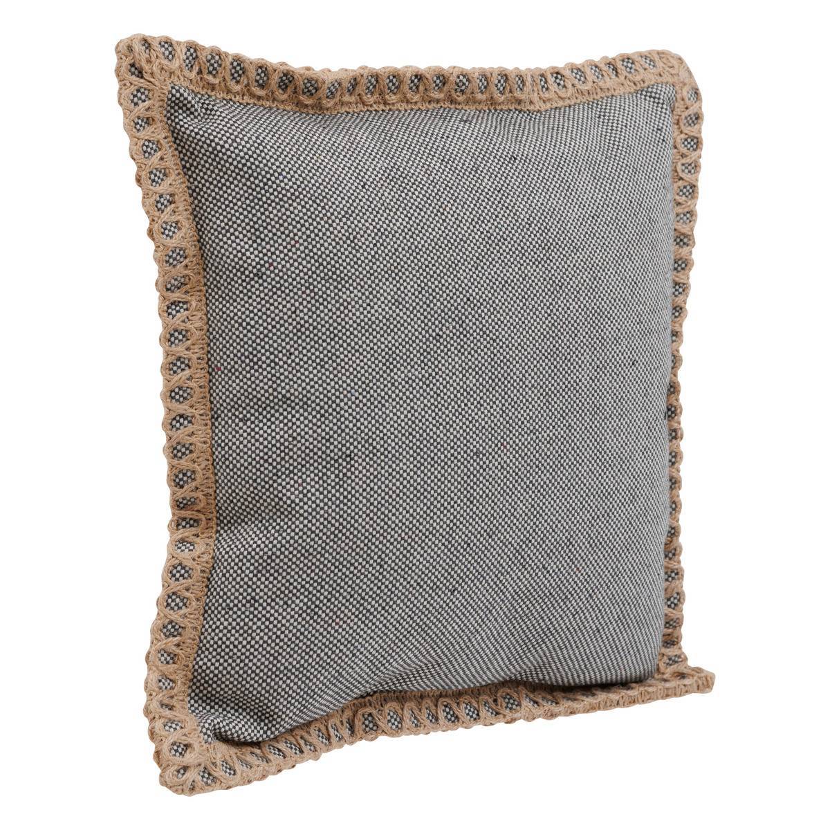 Hesperide - Coussin déco d extérieur "Jorgia" ardoise 40x40cm en lin Hespéride - Imagen 1