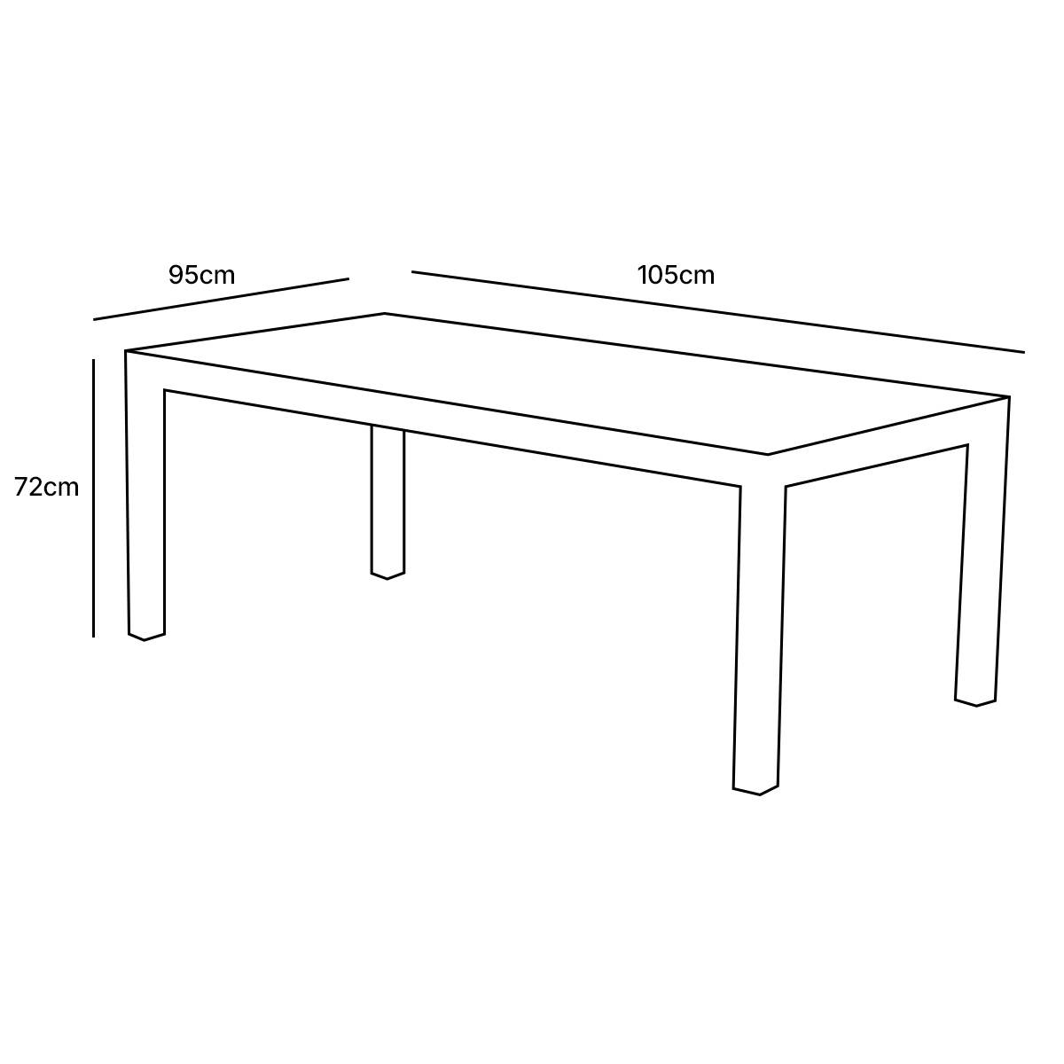 Wilsa Garden - Table de jardin en aluminium et verre 6P  BLACK EDITION - Imagen 7