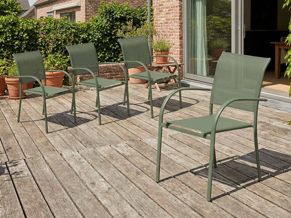 Hesperide - Lot de 4 fauteuils de jardin en texaline Piazza Laurier - Hespéride - Image 2