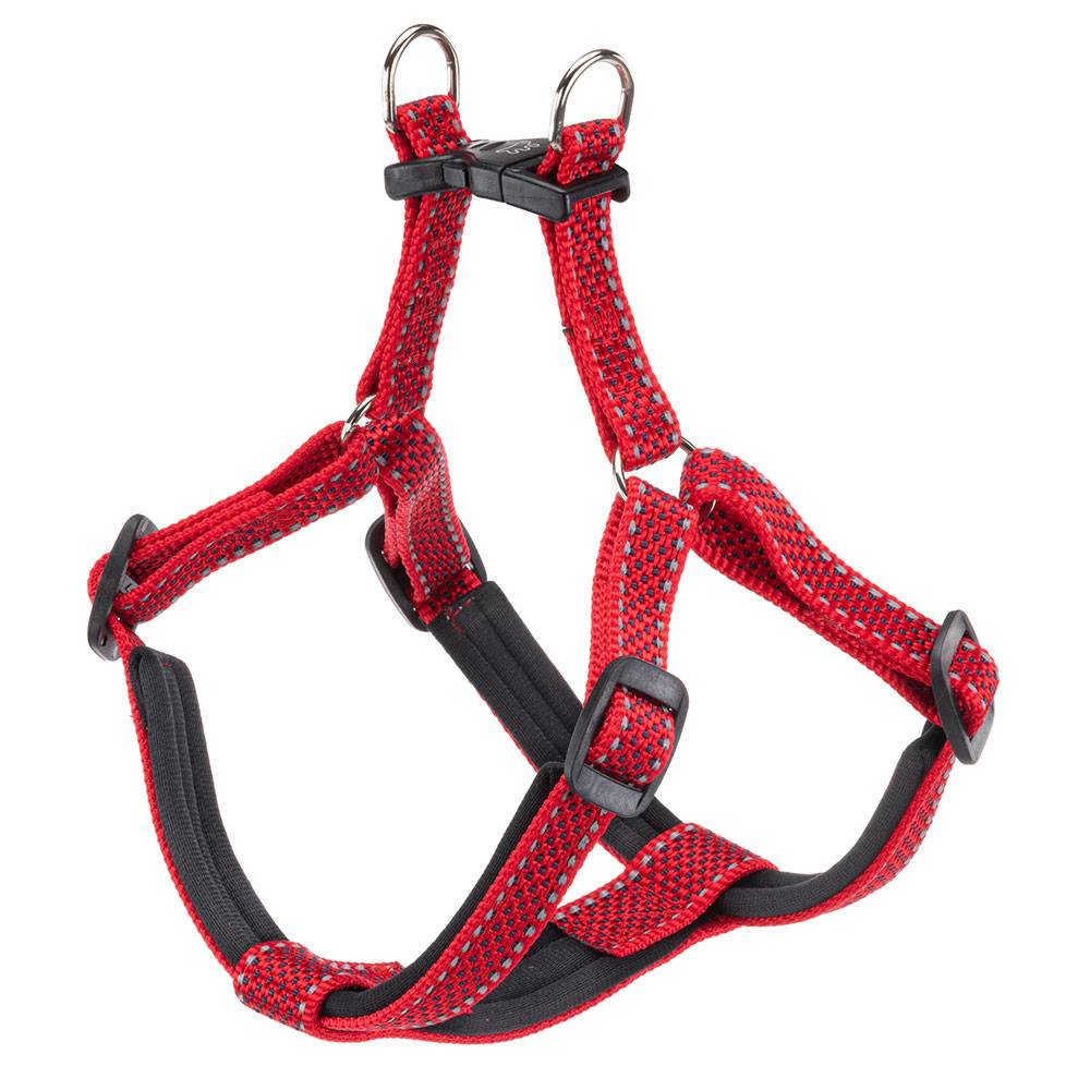 Ferplast - Harnais pour Chiens Taille Moyenne Réfléchissant DAYTONA DELUXE MEDIUM, Rembourré, Rouge-Noir - Imagen 1