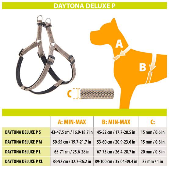Ferplast - Harnais pour Chiens Taille Moyenne Réfléchissant DAYTONA DELUXE MEDIUM, Rembourré, Rouge-Noir - Imagen 2
