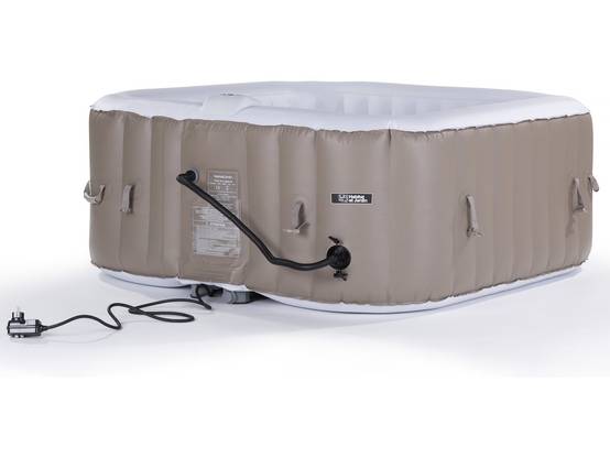 Spa Gonflable Monac En Pvc - 6 Places - Taupe/creme -habitat Et Jardin - Image 3