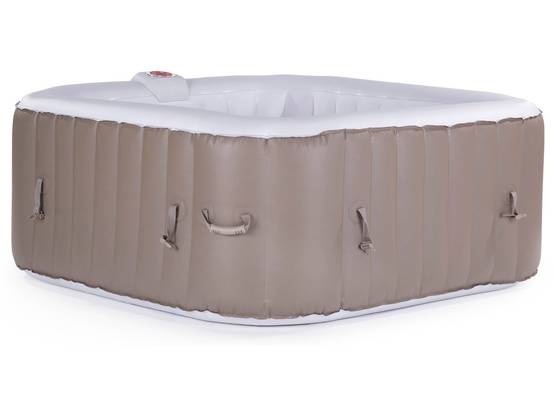 Spa Gonflable Monac En Pvc - 6 Places - Taupe/creme -habitat Et Jardin - Image 1