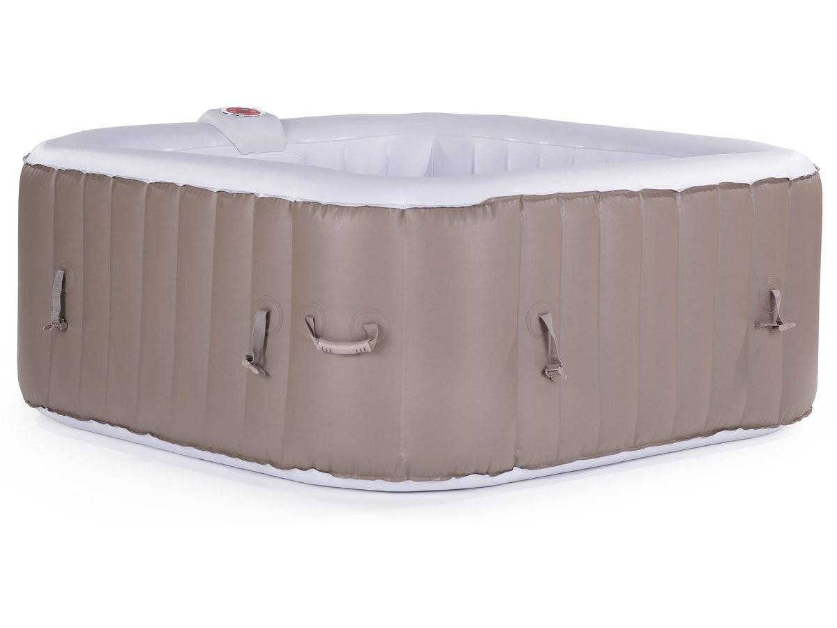Spa Gonflable Monac En Pvc - 6 Places - Taupe/creme -habitat Et Jardin - Image 1