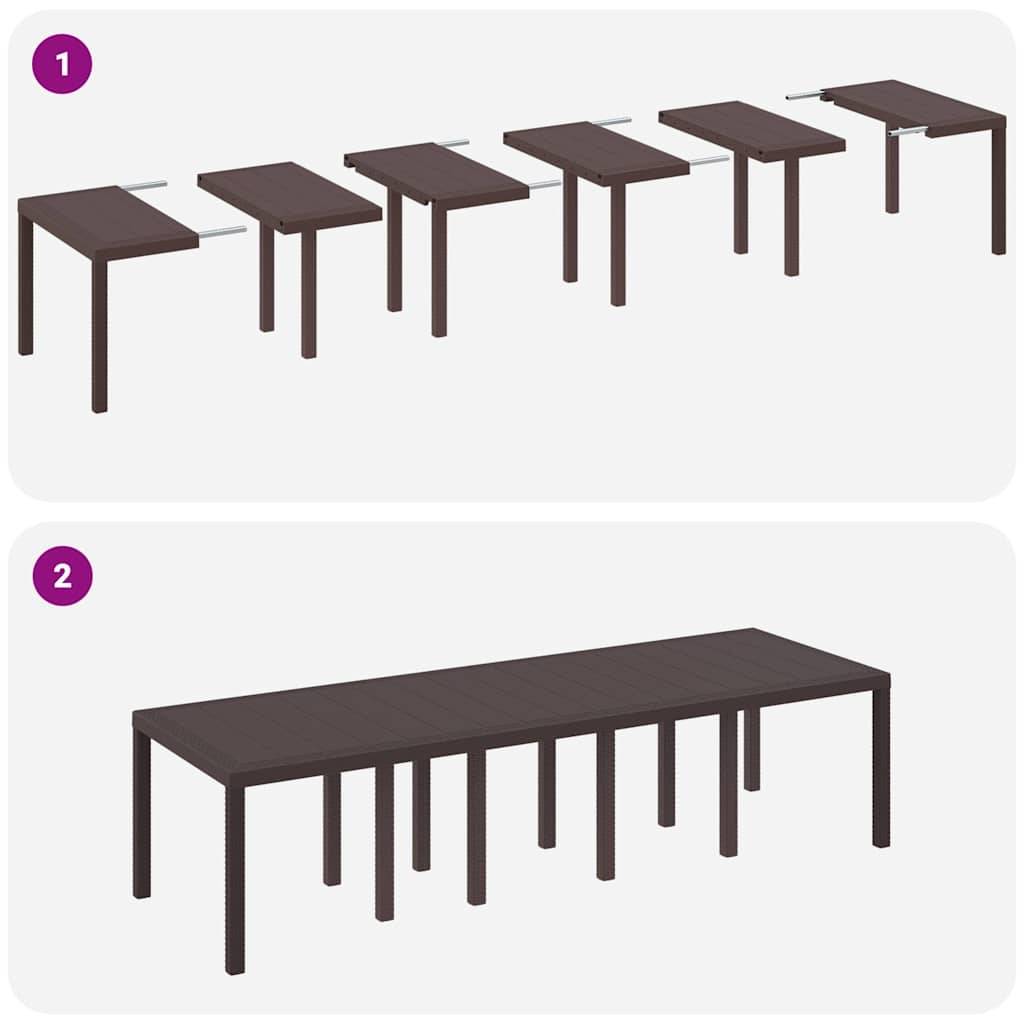 ComfortXL - Salon de Jardin Repas 12 Personnes Résine Tressée Grande Table Conviviale pour Famille Marron – ComfortXL Outdoor Living - Image 6