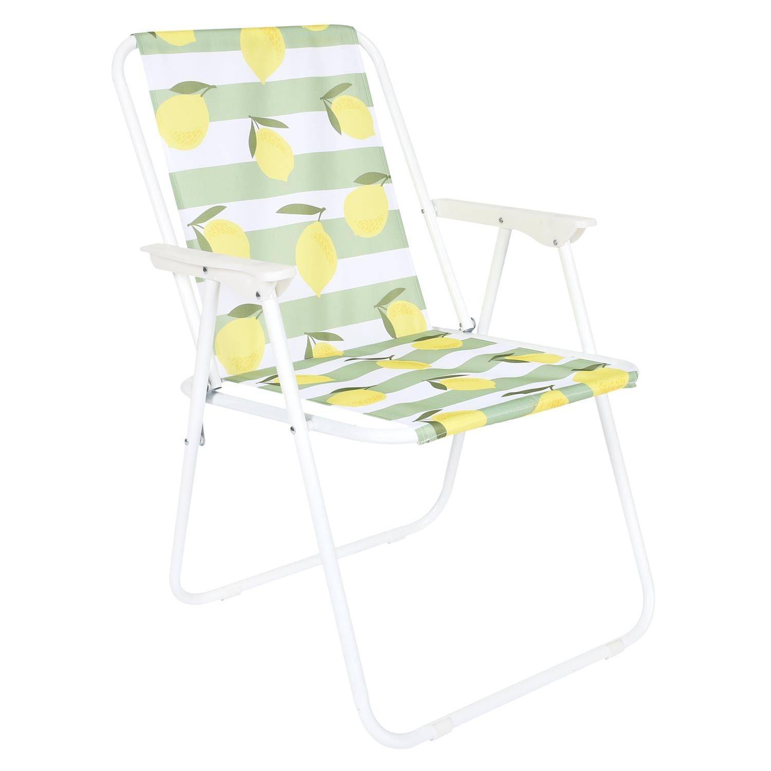 The Home Deco Factory - Lot de 2 chaises de camping pliante Citrons - Multicolore - The Home Deco Factory - Imagen 3