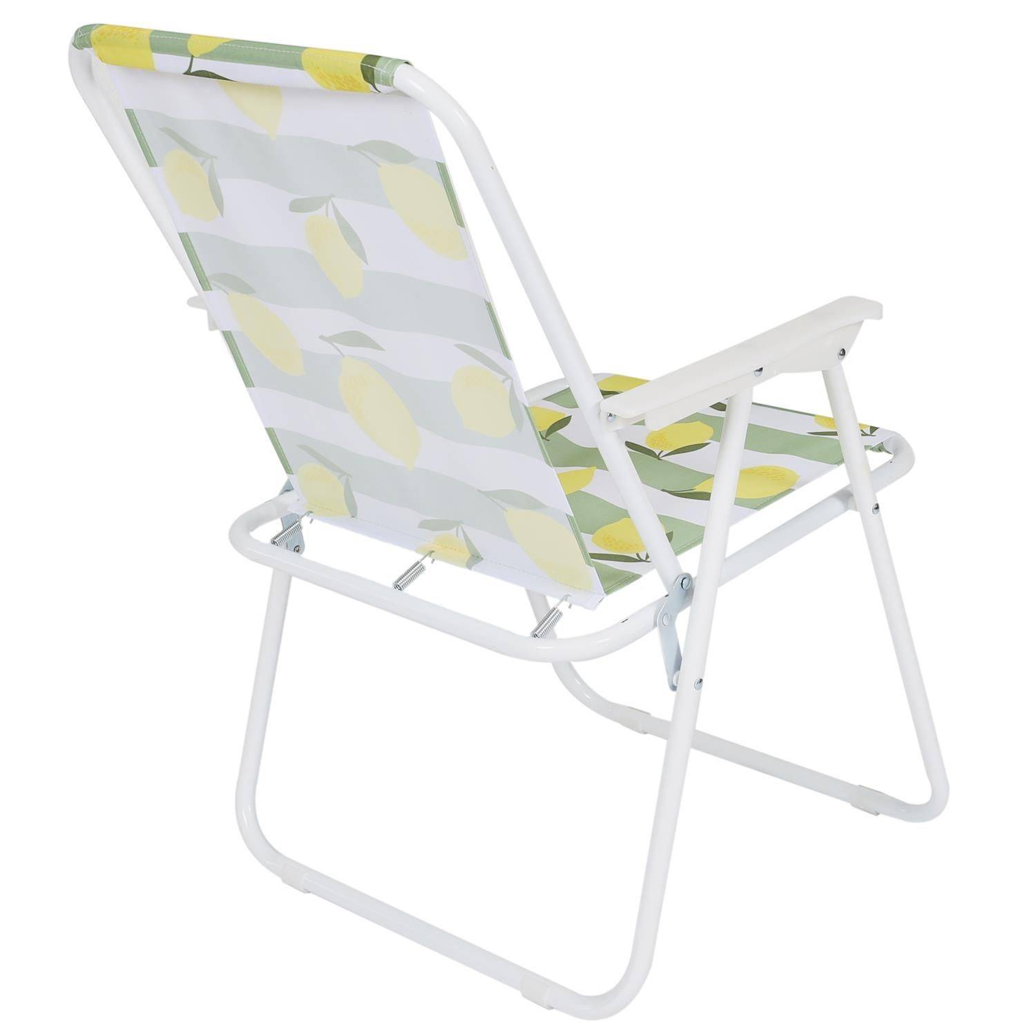 The Home Deco Factory - Lot de 2 chaises de camping pliante Citrons - Multicolore - The Home Deco Factory - Imagen 5