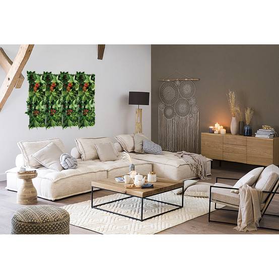 Panneau mural décoratif en plantes artificielles 40x121 cm - Image 3