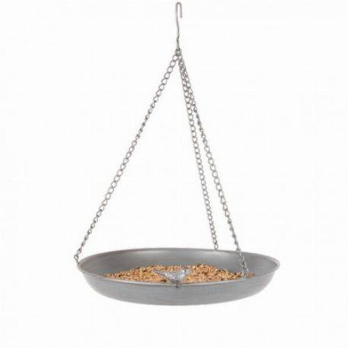 Esschert Design - Mangeoire ou bain d'oiseau à suspendre en métal gris - Image 4