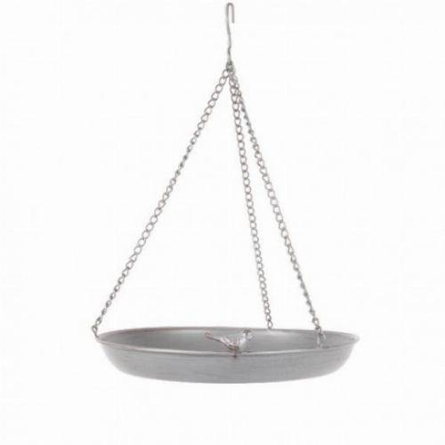 Esschert Design - Mangeoire ou bain d'oiseau à suspendre en métal gris - Image 3