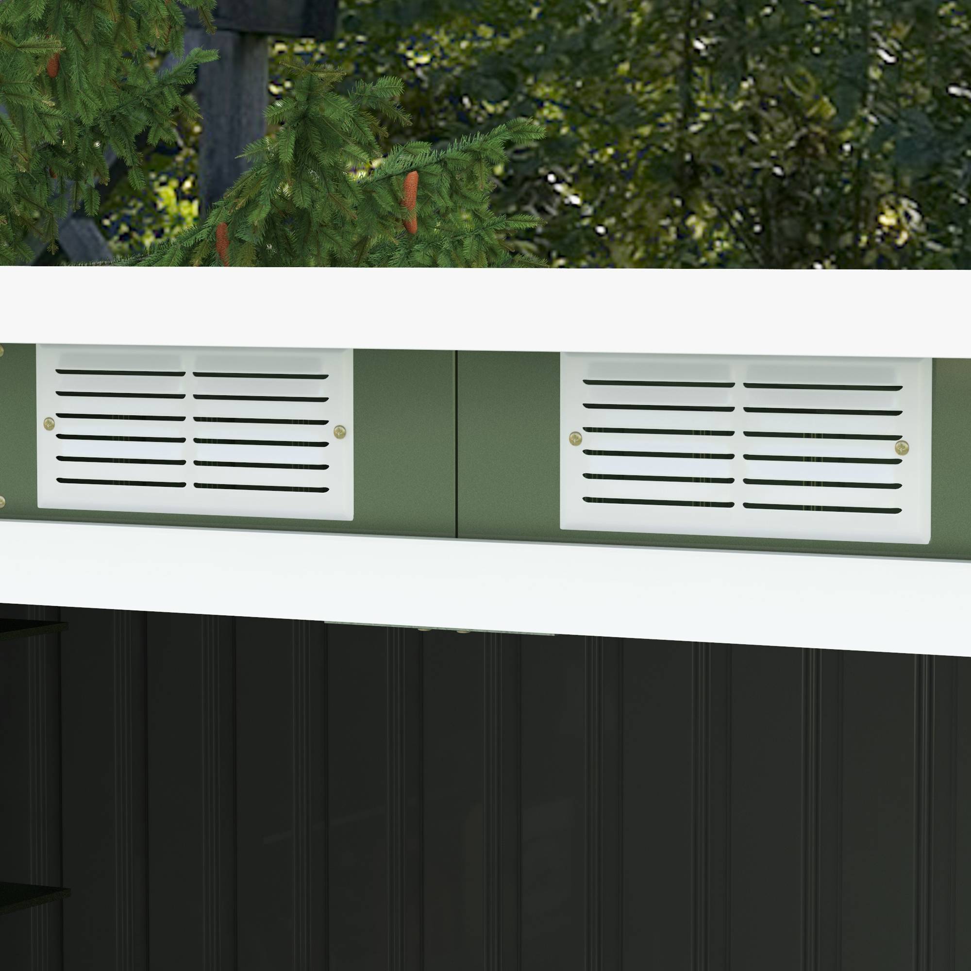 PANGIVO - Abri de jardin acier vert clair 280 x 130 x 172 cm - PANGIVO - Image 8