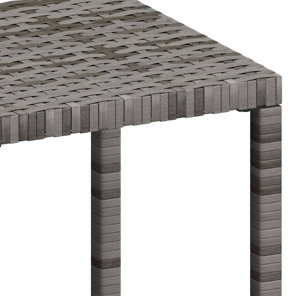 Helloshop26 - Lot de 2 transats chaise longue bain de soleil lit de jardin terrasse meuble d'extérieur avec table résine tressée gris - Imagen 8