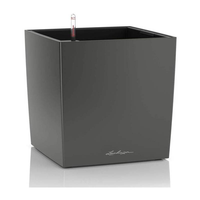 Lechuza - Pot De Fleur Lechuza Cube Premium 40 - Kit Complet, Anthracite Métallisé - Imagen 1
