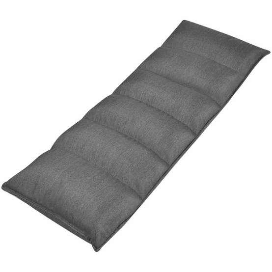 Chaise longue | Transat | Bain de soleil pliable de sol Gris Tissu - Image 1