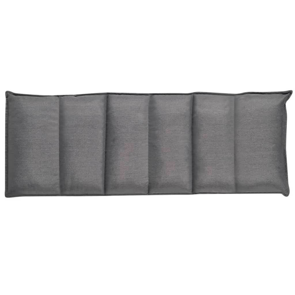 Chaise longue | Transat | Bain de soleil pliable de sol Gris Tissu - Image 3