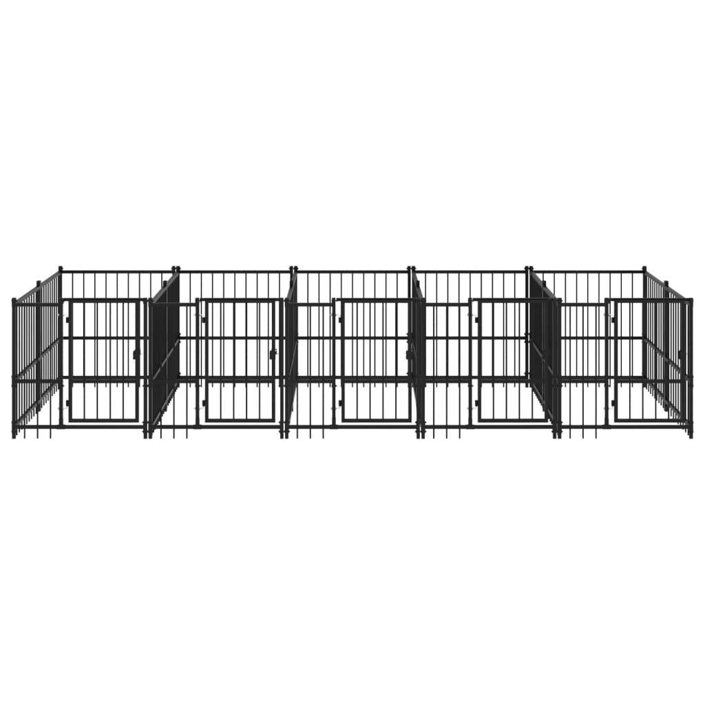 Vidaxl - Chenil d'extérieur pour chiens Acier 9,38 m² vidaXL 3124582 - Imagen 7