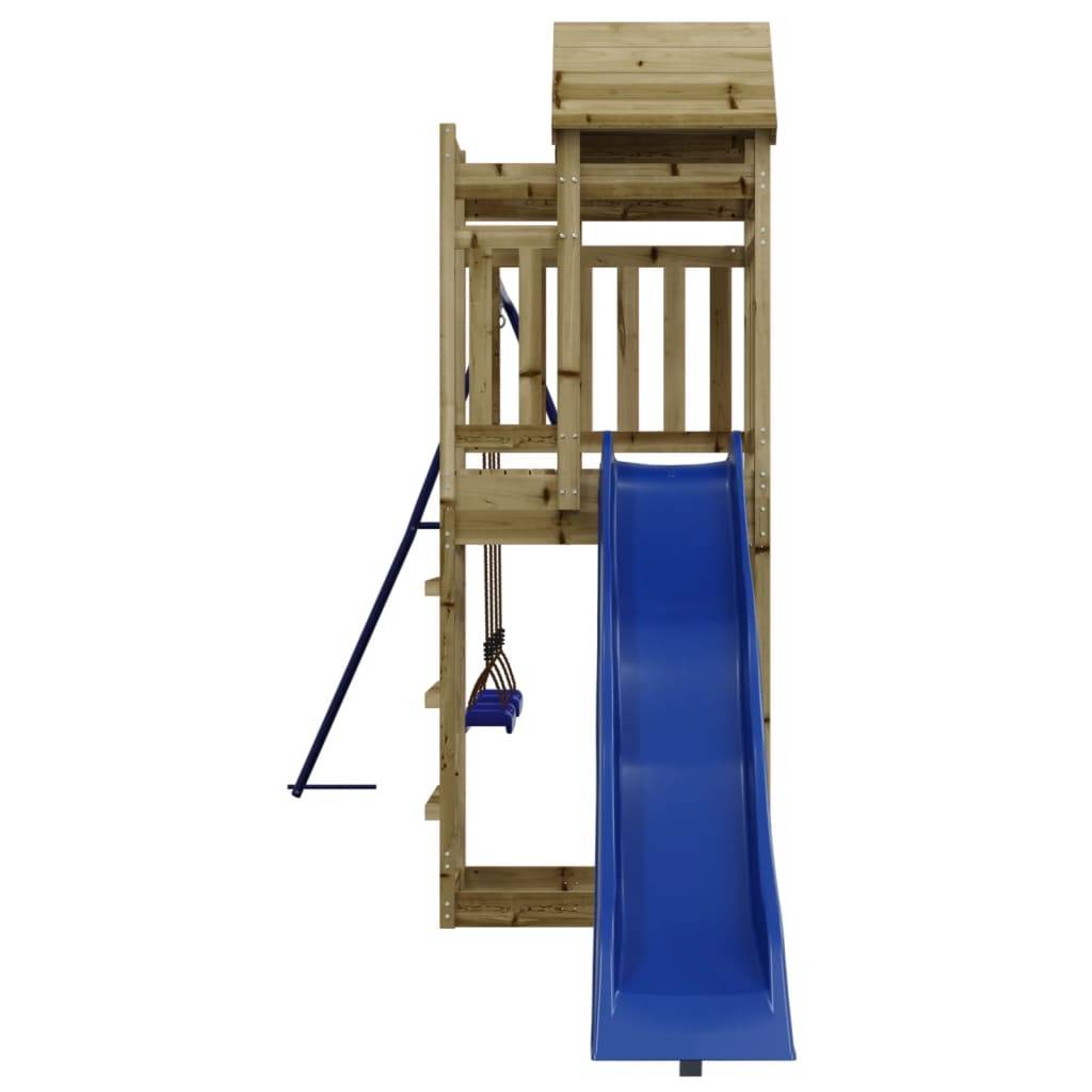 Helloshop26 - Aire de jeux d'extérieur balançoires toboggan portiques robuste jeux jardin 492 x 185 x 238 cm bois de pin imprégné - Imagen 5