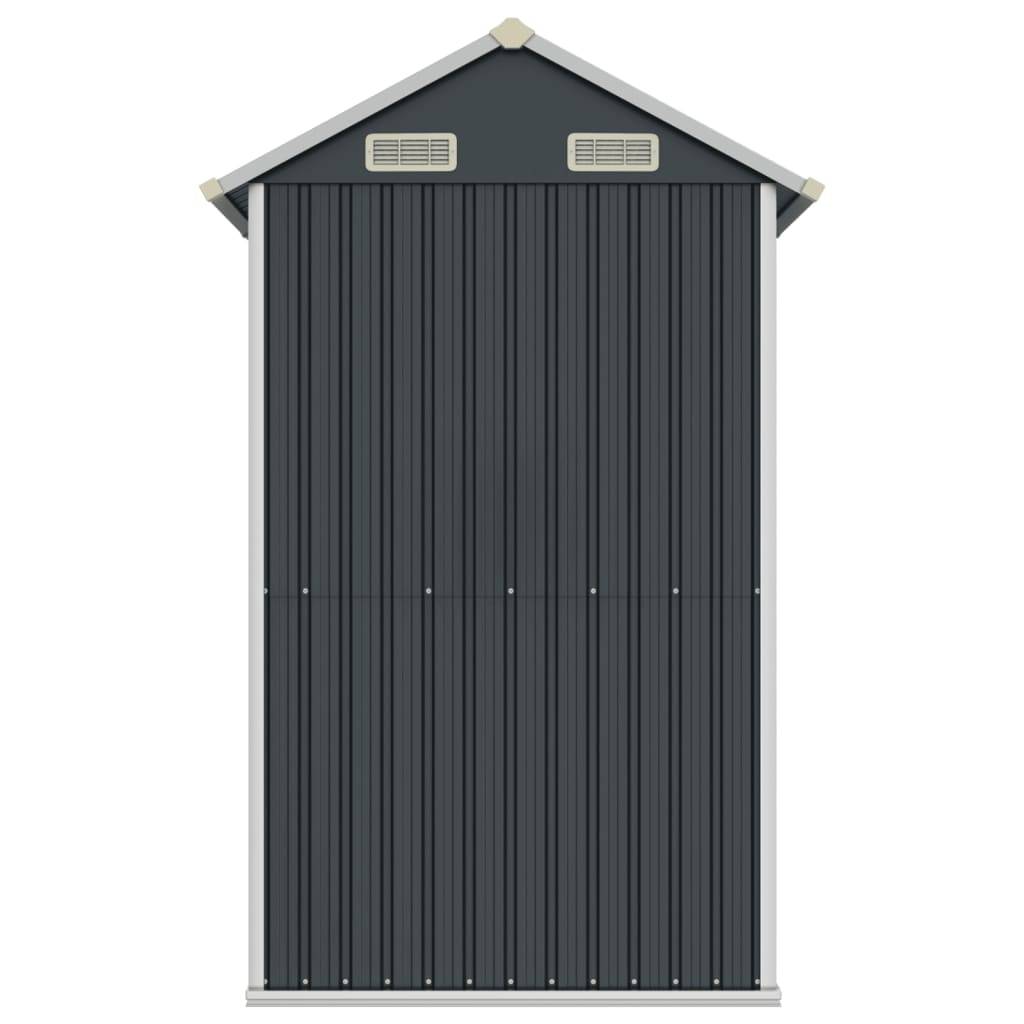 Helloshop26 - Abri de jardin cabane cabanon maison de stockage remise extérieur hangar outils robuste 192 x 152,5 x 237 cm acier galvanisé anthracite - Imagen 4