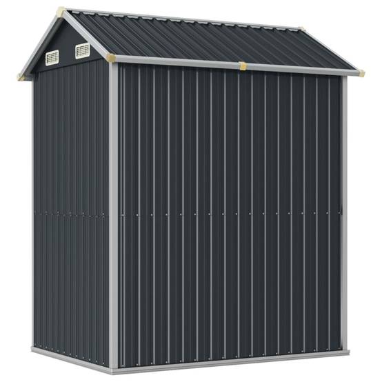 Helloshop26 - Abri de jardin cabane cabanon maison de stockage remise extérieur hangar outils robuste 192 x 152,5 x 237 cm acier galvanisé anthracite - Imagen 5