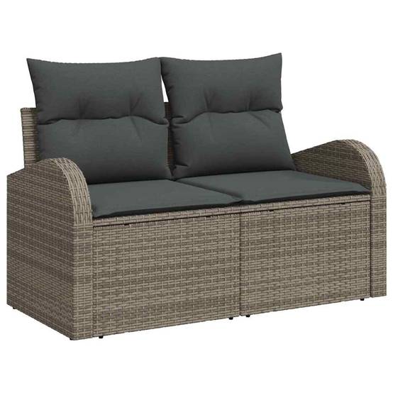 ComfortXL - Petit Salon de jardin 3 places en Polyrotin Design Contemporain pour Balcon et Patio Gris – ComfortXL Outdoor Living - Image 4
