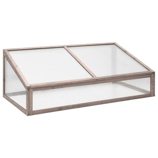Serre Châssis Bois Sapin Gris 110x56cm Protection Gel Semis Potager - ComfortXL Outdoor Living - Image 1