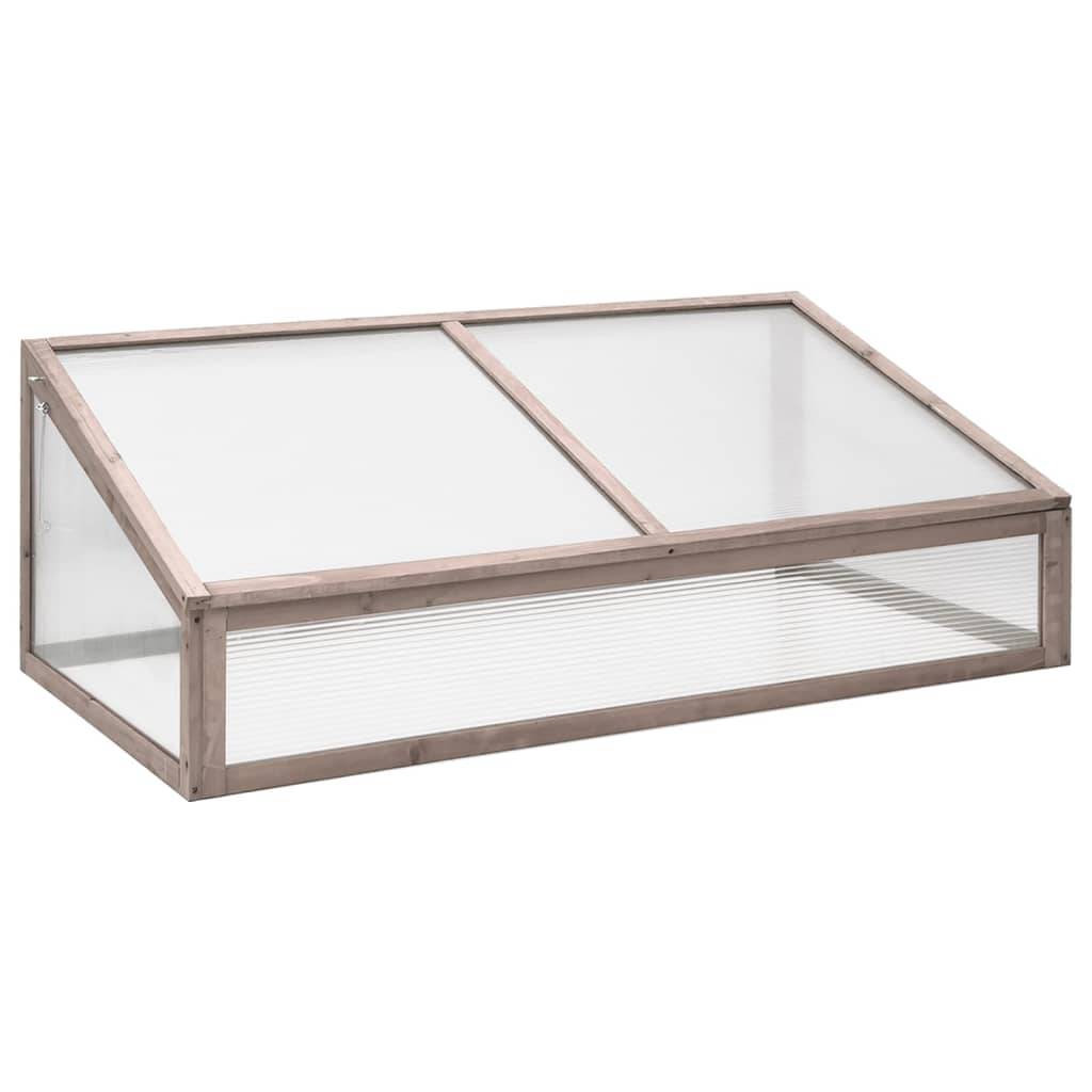 Serre Châssis Bois Sapin Gris 110x56cm Protection Gel Semis Potager - ComfortXL Outdoor Living - Image 1