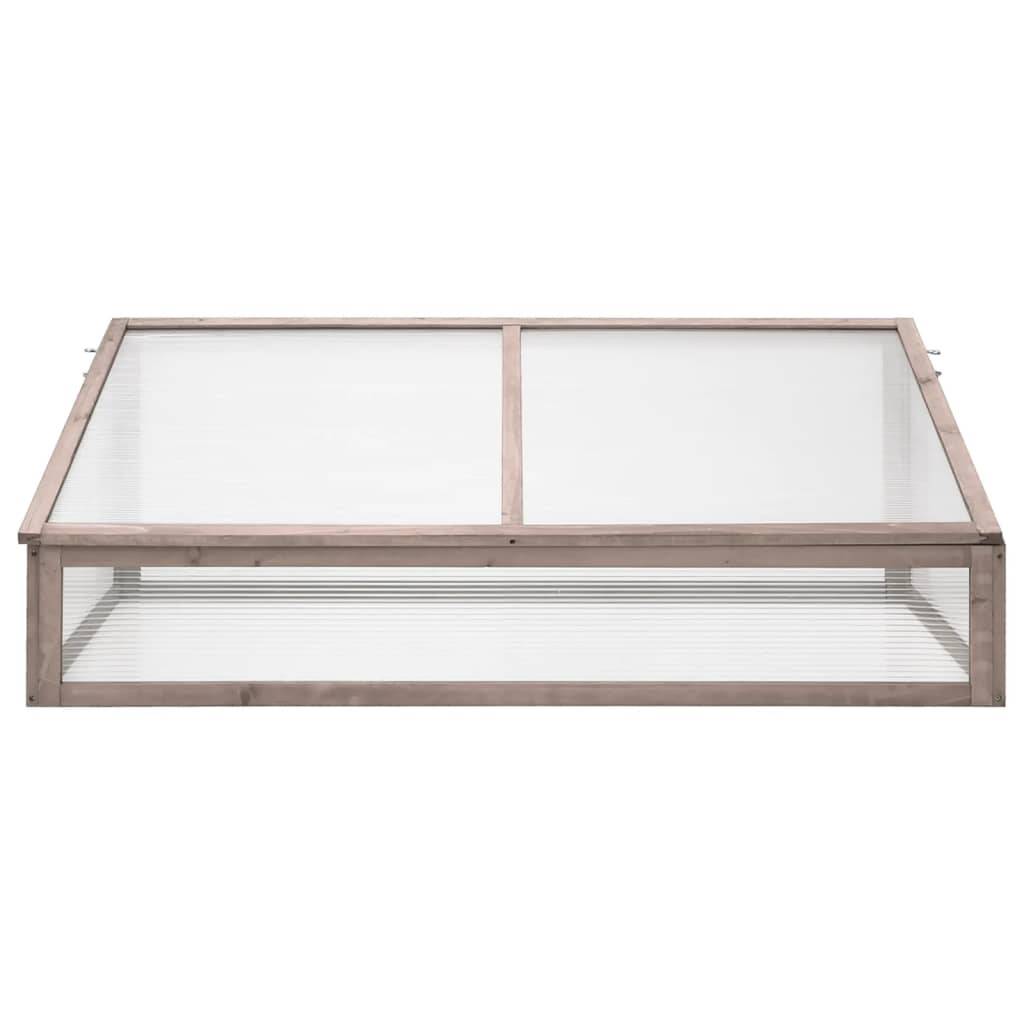Serre Châssis Bois Sapin Gris 110x56cm Protection Gel Semis Potager - ComfortXL Outdoor Living - Image 2