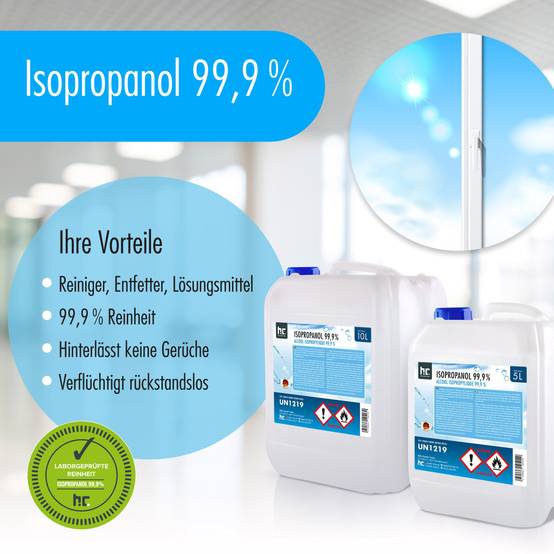 Alcool isopropylique 99,9% Höfer Chemie® en bouteille de 1 L x 540 - Image 3