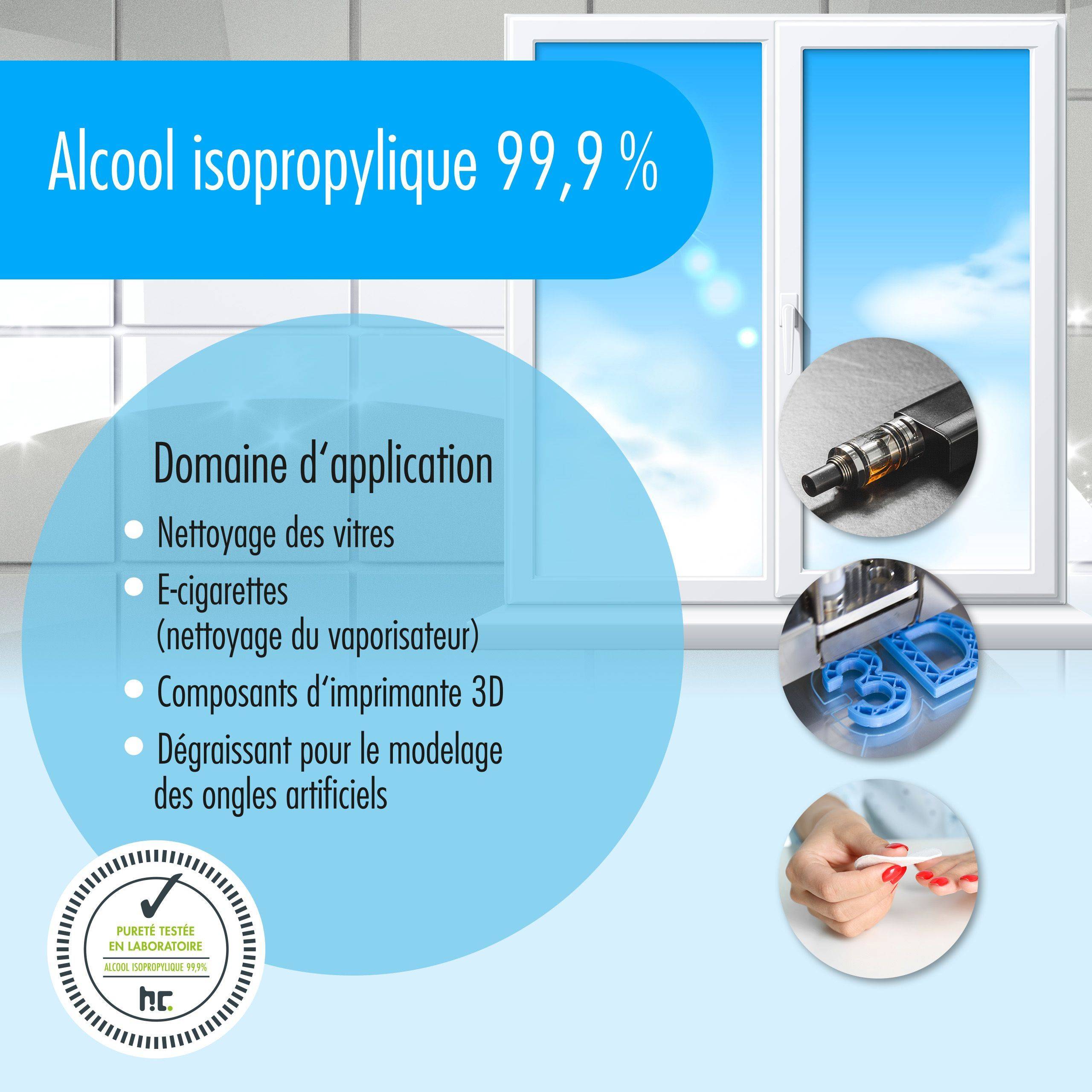 Alcool isopropylique 99,9% Höfer Chemie® en bouteille de 1 L x 540 - Image 6