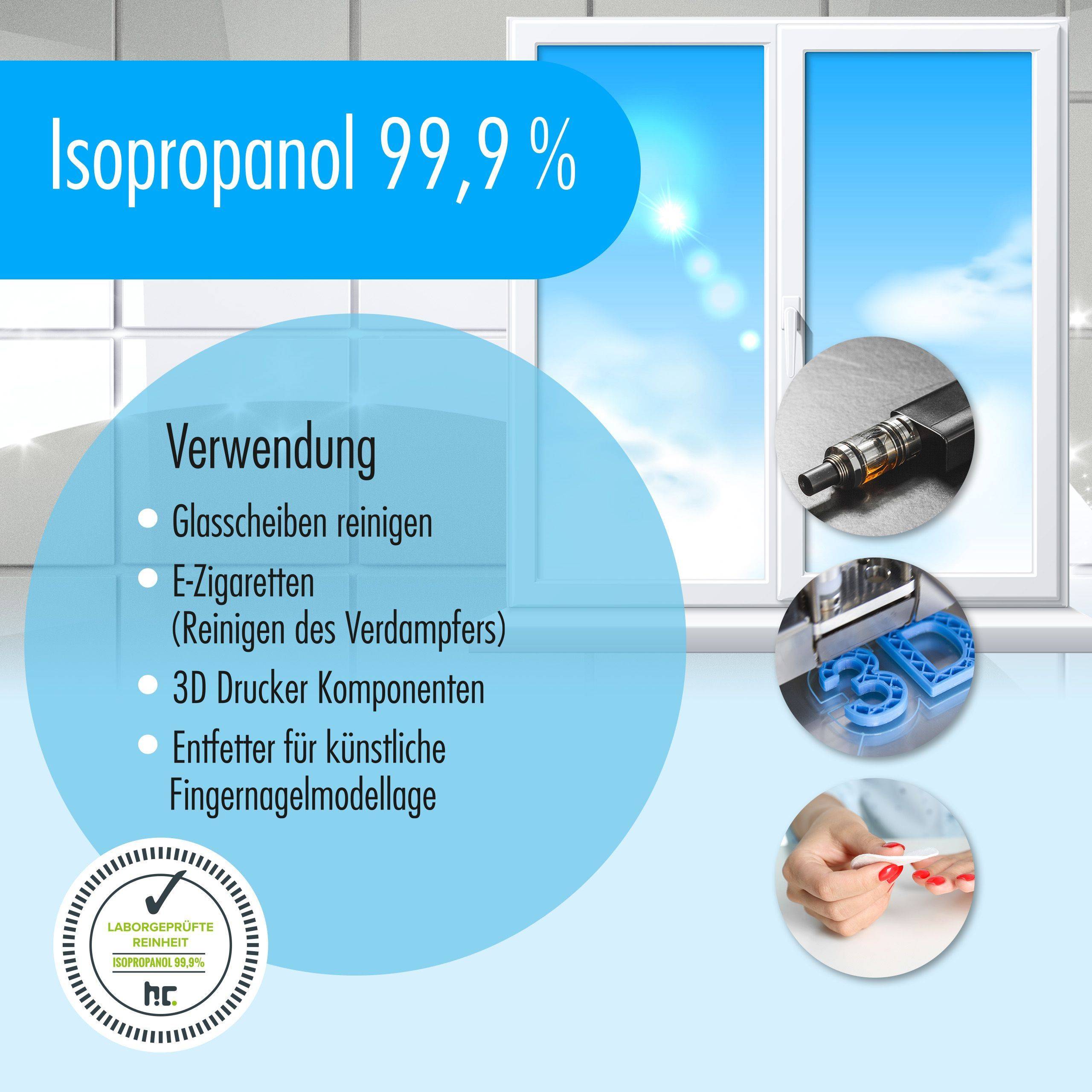 Alcool isopropylique 99,9% Höfer Chemie® en bouteille de 1 L x 540 - Image 4