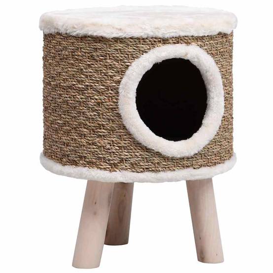 Vidaxl - Maison pour chat avec pieds en bois 41 cm Herbiers marins vidaXL 170970 - Image 2