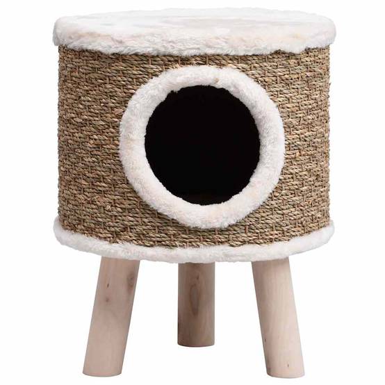Vidaxl - Maison pour chat avec pieds en bois 41 cm Herbiers marins vidaXL 170970 - Image 10